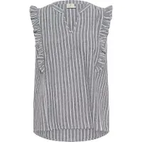 Kaffe Bluse 'Malena' grå / hvid