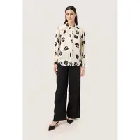 Soaked in luxury Bluse 'Erwina Ebba' ecru / sort