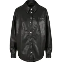 Urban Classics S Faux Leather Over Skjorte Med Lange ærmer