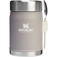 Stanley The Legendary Food Jar + Spork 2.0 14oz, Ash 10-09382-111 insulated food jar with screw-top lid, 400 ml