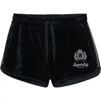 Superdry Superdrytil kvinder. W7110501A Shorts Country Club Velour navy (L), Casual, Polyester, Blå