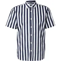 JJ REBEL Skjorte 'JREBALFRED' navy / hvid