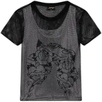 Ed Hardy Shirts 'Climbing Rose' sort / hvid