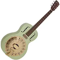 Hartwood Electro Resonator Guitar Metallic Green
