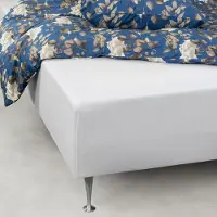 ByBorg Stræklagen 180x200 cm - 100% Økologisk bomuld - Hvid GOTS certificeret jersey lagen - Faconlagen til madras