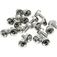 StarTech.com Startech M6 x 12mm - Screws - 100 Pack - M6 Mounting Screws for Server Rack & Cabinet (CABSCREWSM62) - Skruesæt (pakke med 100)