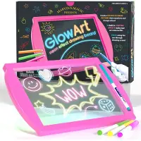 Marvin'S Magic Marvins magi - Glow Art Unique Craft Kit Light Up Kids Art Set inkluderer Neon Effect -tegnebr?t med et indbygget stativ og 4 fluorescerende magi