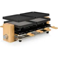 Princess Raclette Pure 8 Bamboo, 1300 W, 230 V, 50 - 60 Hz, 8 stk (162918)