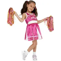 Smiffys Udklædning - Cheerleader - Pink - - 10-12 år (140-152) - Udklædning
