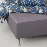 Borg Living Boxlagen 90x200 cm - 100% Økologisk bomuldssatin - Grå - GOTS certificeret bokslagen til madras