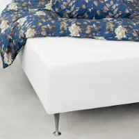 Nordstrand Faconlagen 140x200 cm - 100% blødt bomulds lagen - Hvidt boxlagen til madras by