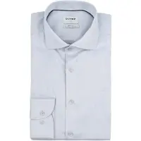 Olymp Level 5 Skjorte Twill Silver Off-white Grå måle