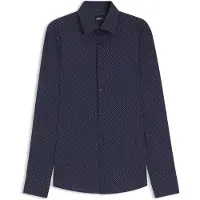 BOSS Slim fit skjorte af stof med performance-stræk og print