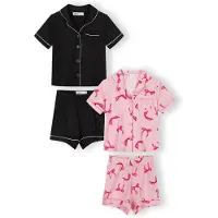 MINOTI Nattøj pink / lyserød / sort / hvid