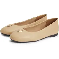 Tommy Hilfiger Ballerinasko 'TH Monogram Plaque' beige
