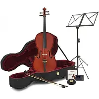 Gear4Music Elevcello Plus 1/4 størrelse med kuffert fra + Begynderpakke