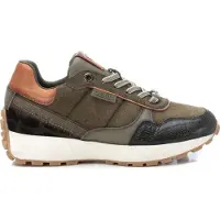 Carmela Carmelatil kvinder. 16086203-KAKI Træningssko 160862 grøn (39), Læder, 3-5 cm, Splittet læder, Blonder, Casual