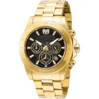 TechnoMarine Herreur TM-219005 Sort/Gul guldtonet stål Ø42 mm