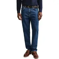 Gant Ganttil mænd. 1000021 Jeans regular fit vasket mellemblå vintage (34/32), Casual, Bomuld, Denim