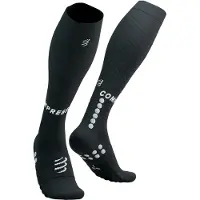 Compressport - Trail running tøj - Full Socks Recovery 2.0 Black til Unisex - Størrelse 39-41 - Sort