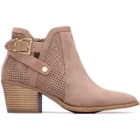 Xti Xtitil kvinder. 14526506-TAUPE Ankelstøvler 145265 taupe (38), Brun, 3-5 cm, Lynlås, Casual, Gråt