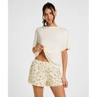 Hunkemoller Shorty 'Daisy' elfenben / gul / oliven / sort