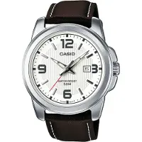 Casio Herreur MTP-1314PL-7AVEF Collection Hvid/Læder Ø45 mm