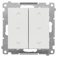 Kontakt-Simon dobbelt drejekontakt tre-position 1-0-2 (modul) 10A 250V~, hurtigklemmer lysgrå TZW2.01/114
