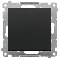 Kontakt-Simon trappelyskontakt uden piktogram mat sort 10 AX 250 V~ TW6.01/X/149