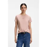 BOSS Slim-fit bomulds-T-shirt med håndskrevet logobroderi