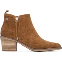 Refresh Refreshtil kvinder. 17515104-CAMEL Ankelstøvler 175151 brun (38), 3-5 cm, Lynlås, Casual, Ruskind