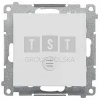 Kontakt-Simon TW1L.01/114 Simon 55 enkelpolet kontakt med LED-belysning (modul) 10 AX, 250 V~ hurtigtilslutning lys grå mat TW1L.01/114