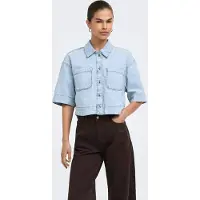 ONLY Bluse 'ONLCleo' blue denim