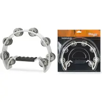 Stagg Cutaway Tambourine 16 Jingles White
