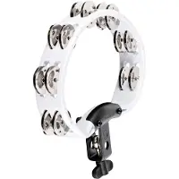 Meinl Headliner Mountable ABS Tambourine Dual Row Steel Jingles White