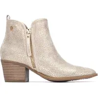 Xti Xtitil kvinder. 14526606-ORO Ankelstøvler 145266 guld (40), Guldfarvet, 3-5 cm, Lynlås, Casual