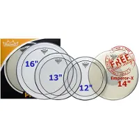 Remo Pinstripe Complete Pack - 12 13 16" Heads w/22 P3 + Free 14 Emperor X