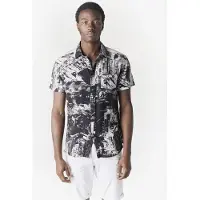 KOROSHI Skjorte sort / offwhite