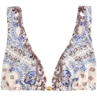 Next Bikinioverdel creme / royalblå / brun / sort