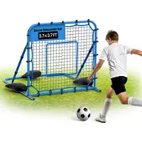 Vevor Fodboldreboundernet, Hurtigskiftende Vinkelfodboldmålrebounder til Kontrol, Afleveringstræning, Kraftig Jernramme &amp; PE-net, Nem Opsætning af Boldtræningsudstyr til Teenagere &amp; Voksne, 10