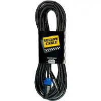 Yellow cable HP9JS - Speakon - 1/4" Jack-højttalerkabel 9m.