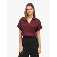 Vila Bluse 'VIEnna Ravenna' carminrød