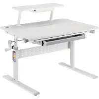 Ergoofficeeu Ergo Office ML børneskrivebord med højdejustering grå, max 40 kg, 900x600 mm, ER-483 (376951)