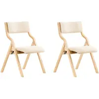 SoBuy FST40-Wx2 sæt med 2 klapstole, hvid