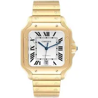 Cartier Herreur WGSA0029 Santos De Sølvfarvet/18 karat guld