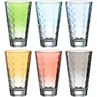 Leonardo Optic, Forskellige farver, Glas, 6 stk, Kegle, 300 ml, 80 mm