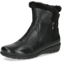 Caprice Bootie, black, made of Leather and synthetic with Wedge heel, Size 41