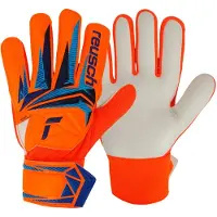 Reusch Målmandshandske Attrakt Starter Solid World Cup Line - Orange/Blå Børn, størrelse 6½