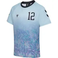 Hummel T-Shirt - hmlSHIMMER - Skyway/Sort - - 7 år (122) - T-Shirt