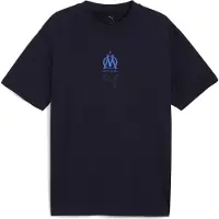 Puma Olympique de Marseille FtblEssentials Cellerator Tee Unisex, Clothing, Navy/Vivid Blue, XS